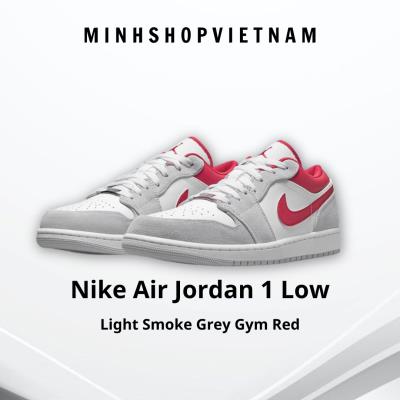 Giày Nike Air Jordan 1 Low SE GS 'Light Smoke Grey Gym Red' [DM0589 016]