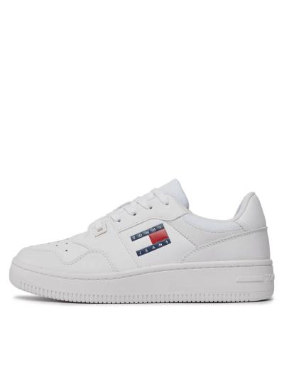 Giày Tommy Jeans Sneakers Retro Basket White [EN0EN02505]  ÁP DỤNG CHUYỂN KHOẢN