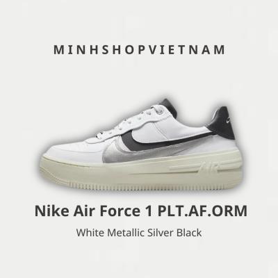 Nike Air Force 1 PLT.AF.ORM White Metallic Silver Black [DX3199 100] - Image 1