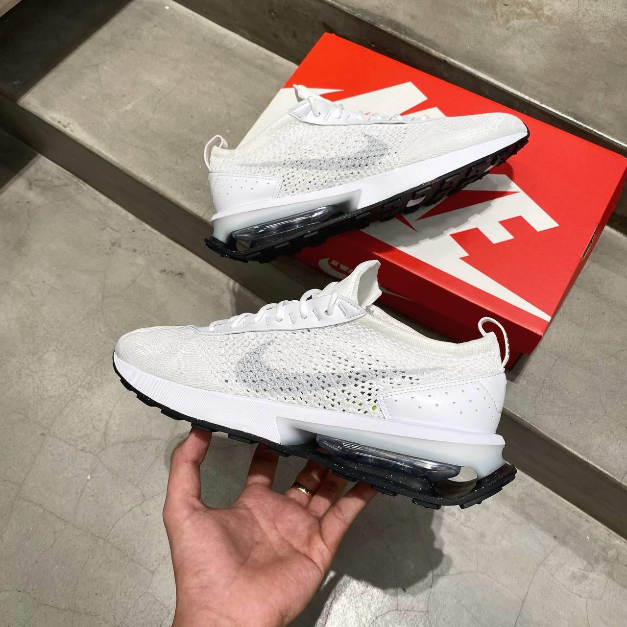 Nike air max flyknit all white on sale