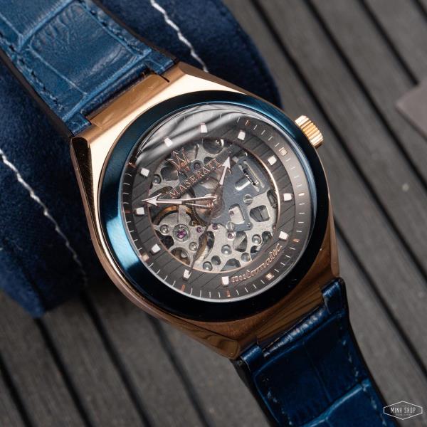 Đồng Hồ Maserati Triconic Automatic Navy/Gold Watch