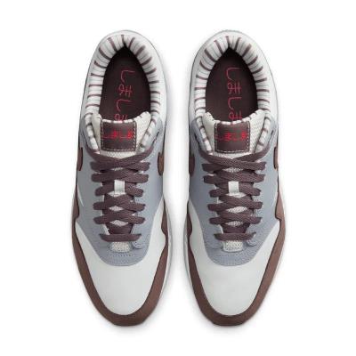 Giày NIKE AIR MAX 1 Premium Shima Shima Plum Eclipse 'Grey /White'  [ FB8916 100 ]