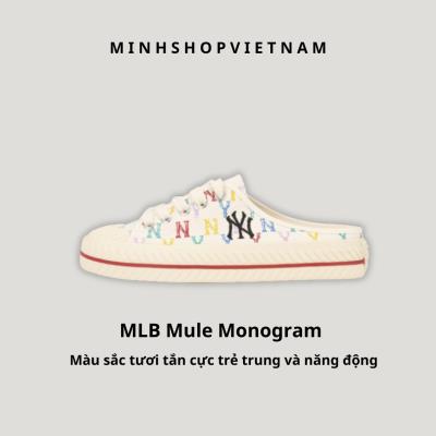 ~Sale Giày MLB Mule Monogram New York Yankees [32SHSM111 50W ] ÁP DỤNG CHUYỂN KHOẢN - FLAW_ Discount