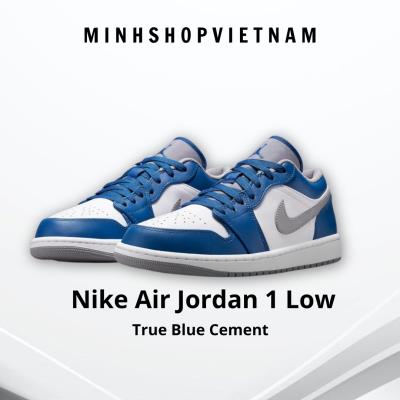 Giày Nike Air Jordan 1 Low 'True Blue Cement'  [553558 412]