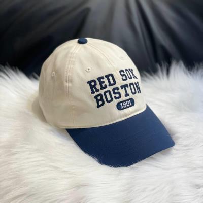 20468 - Nón MLB Lettering Collor Scheme Unstructured Red Sox BosTon Navy