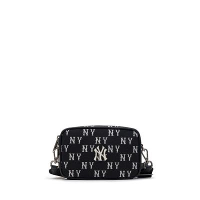 Túi MLB Korea Monogram Jacquard Mini Cross Bag New York Yankees Black [3ACRS014N-50BKS]