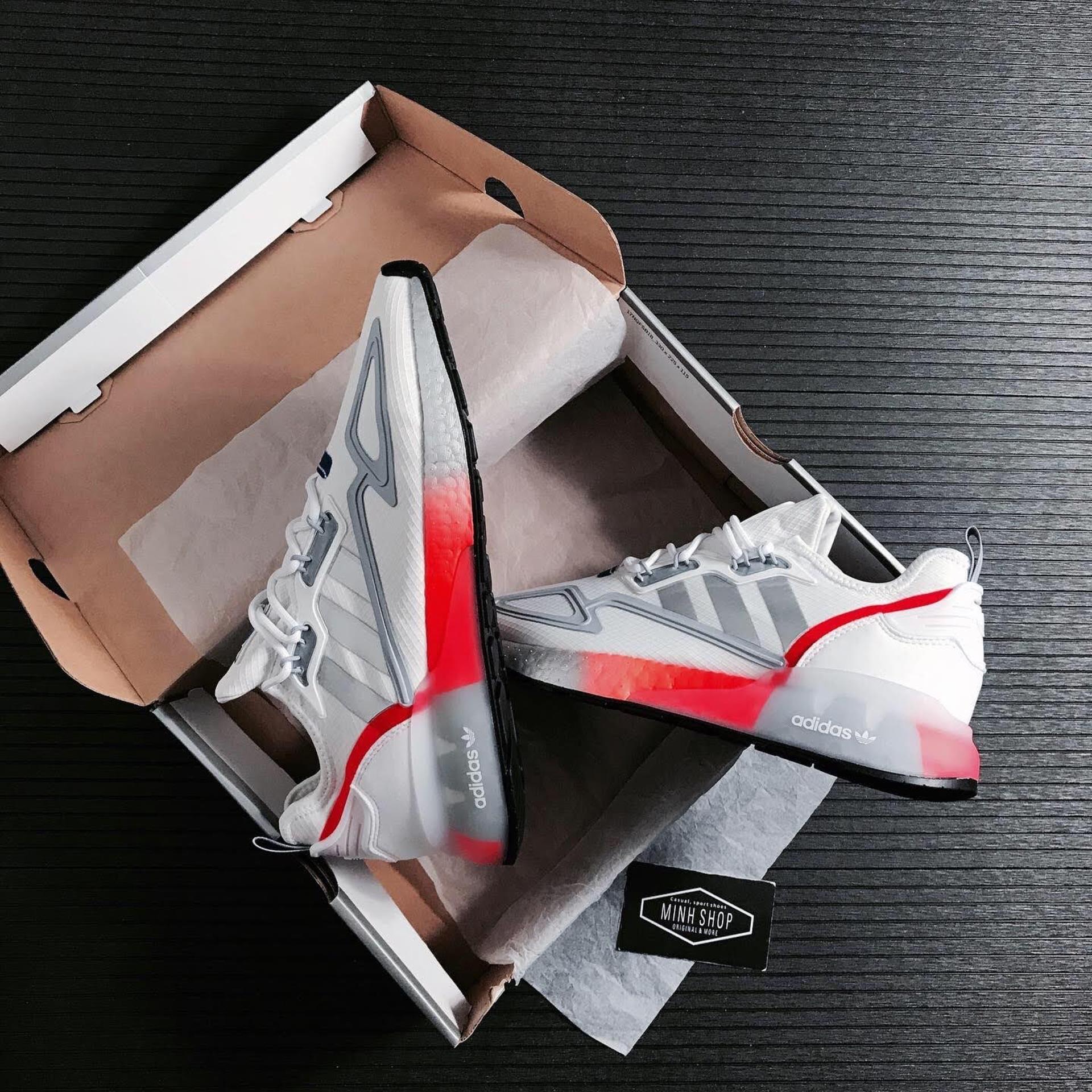 Minhshop.vn - -850k Giày Adidas ZX 2K Boost White Metallic