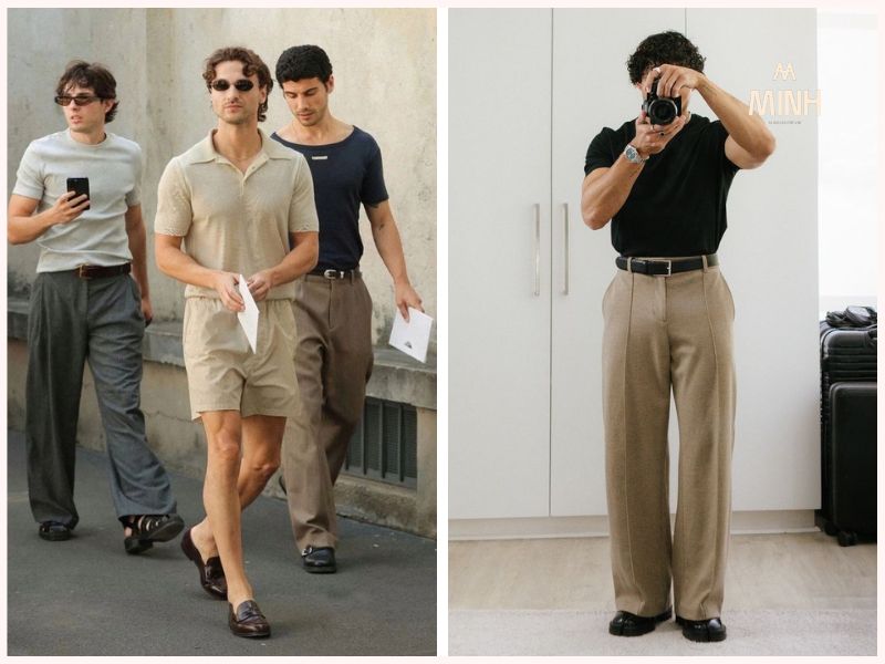 Kết hợp giày da cùng áo polo và quần kaki