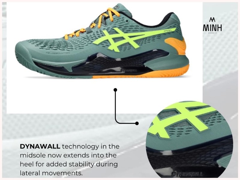 DYNAWALL là công nghệ chính của Asics Gel Resolution 9