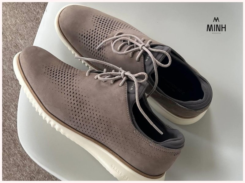 Giày Cole Haan Loafers Leather Wingtip Oxford ''Light Brown Beige''