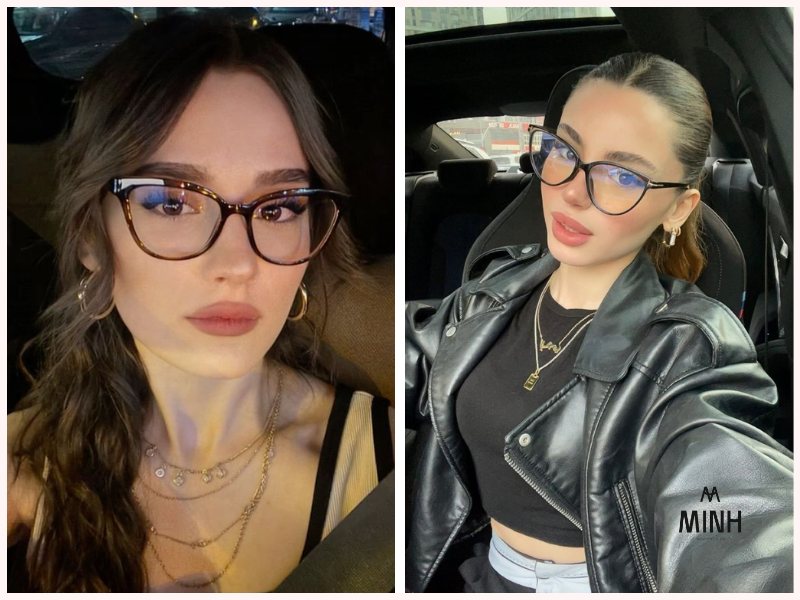 Kính mắt mèo trendy "hack" dáng mặt 