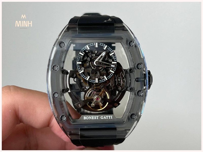 Đồng Hồ Bonest Gatti Transparent Machine 'Black'