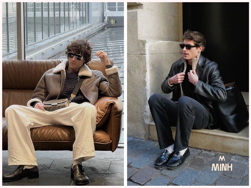 Mix loafer với áo khoác blazer