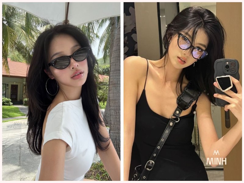 Gọng kính mắt mèo thời thượng 