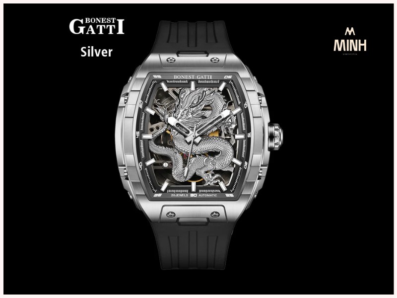 Đồng Hồ Bonest Gatti Dragon King 'Silver'